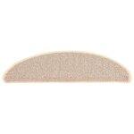 vidaXL Tapis de marches d'escalier 15 Pièces Blanc et marron 65x21x4 cm