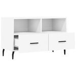 vidaXL Meuble TV Blanc 80x36x50 cm Bois d'ingénierie