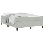vidaXL Cadre de lit avec matelas Gris clair 160 x 200 cm tissu