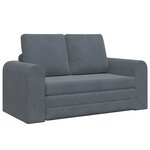 vidaXL Canapé-Lit Gris foncé 148 x 71 x 83 cm Velours
