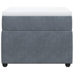 vidaXL Sommier à lattes de lit et matelas Gris foncé 90x200 cm Velours