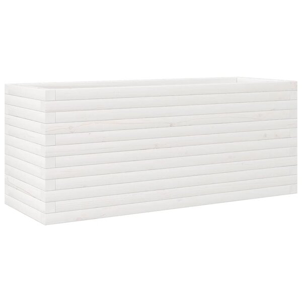 vidaXL Jardinière blanc 110x40x45 5 cm bois de pin massif