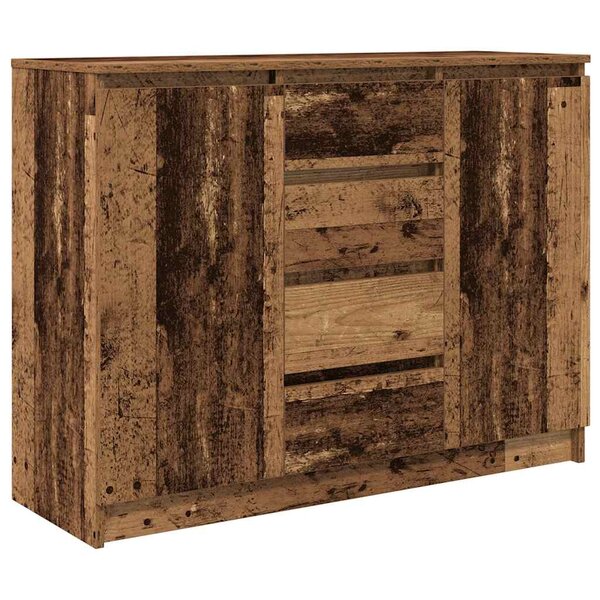 vidaXL Buffet avec tiroirs vieux bois 100 5x35x76 cm bois d'ingénierie
