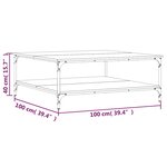 vidaXL Table basse noir 100x100x40 cm bois d'ingénierie