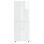 vidaXL Ensemble de Meubles 2 Pièces Blanc brillant Bois d'ingénierie
