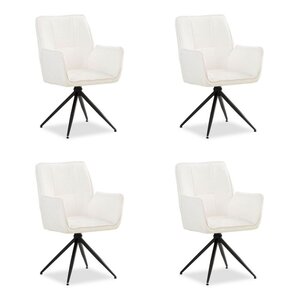 Lot 4 chaises oeuf modernes blanc