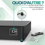 ACROPAQ Tiroir Caisse 42x41x10 cm- Compatible avec Caisse Enregistreuse RJ11  8 compartiments Monnaie & 4 billets  Métal Robuste