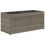 vidaXL Jardinière avec 2 pots gris 72x30x32 cm résine tressée