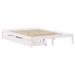 vidaXL Cadre de lit sans matelas blanc 135x190 cm bois de pin massif