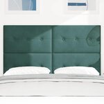 vidaXL Tête de lit avec tête de lit Vert foncé 160 cm Cuir synthétique