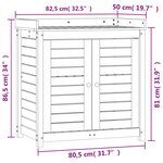 vidaXL Table de rempotage avec étagères bois de pin imprégné