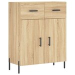 vidaXL Buffet haut Chêne sonoma 69 5x34x180 cm Bois d'ingénierie
