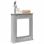 VidaXL Cadre de cheminée sonoma gris 75x20x87 5 cm bois d'ingénierie