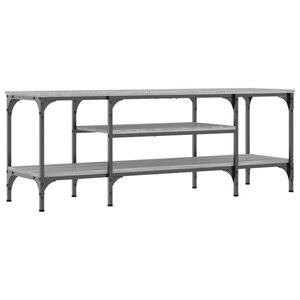 vidaXL Meuble TV sonoma gris 121x35x45 cm bois d'ingénierie et fer