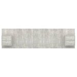 vidaXL Tête de lit avec armoires Gris béton Bois d'ingénierie