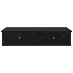 vidaXL Étagère murale avec tiroirs noir 80x31x17 cm bois d'ingénierie