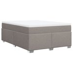 vidaXL Sommier à lattes de lit avec matelas Taupe 160x200 cm Tissu