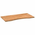 vidaXL Dessus de bureau marron clair bois chêne massif rectangulaire