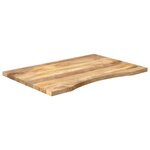 vidaXL Dessus de bureau avec courbe 100x50x2 5 cm manguier massif brut