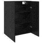 vidaXL Armoire Murale Montage mural 2 Pièces Chêne noir 69 5 x 34 x 90 cm