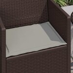 vidaXL Coussins de siège 2 Pièces Gris clair 47 x 36 x 2 cm Polyester