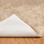 vidaXL Tapis en fausse Tafalla Beige 80 x 150 cm Polyester