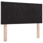 vidaXL Lit à ressorts avec matelas et LED Noir 90x190 cm Velours