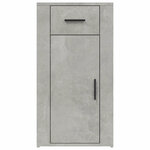 Armoire de bureau moderne grise béton 40 x 49 x 75 cm avec tiroir rangement pratique en bois d'ingénierie gris 02_0048291