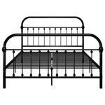 vidaXL Cadre de lit sans matelas noir métal 120x200 cm