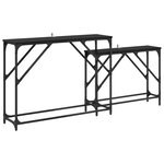 vidaXL Table console 2 Pièces Chêne noir 100 x 28 x 75 cm