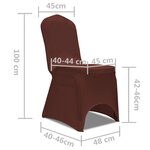 vidaXL Housse de chaise extensible 4 Pièces marron