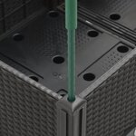 vidaXL Jardinière avec treillis noir 120x40x142 5 cm PP