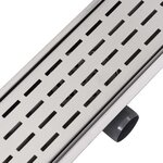 vidaXL Drain de douche linéaire 930x140 mm acier inoxydable
