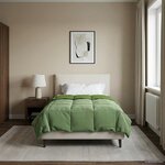 vidaXL Duvet d'hiver Matelassé Vert 140 x 220 cm Microfibre