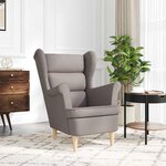 vidaXL Fauteuil taupe 74x84x100 cm tissu