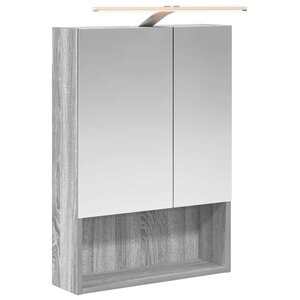 vidaXL Armoire Miroir de Salle de Bain Gris Sonoma 50 x 14 5 x 70 cm