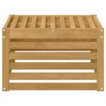 vidaXL Pouf d'Extérieur Bois d'Acacia Massif Blanc 59 x 59 x 37 cm