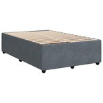 vidaXL Sommier à lattes de lit et matelas Gris foncé 120x200cm Velours