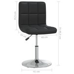 vidaXL Chaises à manger lot de 4 noir similicuir