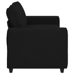 vidaXL Canapé à 2 places noir 140 cm tissu