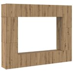 vidaXL Ensemble meuble TV 8 Pièces chêne artisanal 80 x 30 x 30 cm