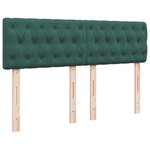 vidaXL Sommier à lattes de lit et matelas Vert foncé 140x190cm Velours