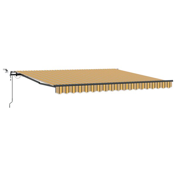 vidaXL Auvent Rétractable Automatique avec Rayures Multicolores LED 400x350 cm