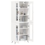 vidaXL Buffet haut Blanc 69 5x34x180 cm Bois d'ingénierie