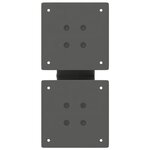 vidaXL Pieds de table basse en forme de X  2 pièces  anthracite  30 x (30-31) cm  acier