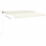 vidaXL Auvent rétractable automatique 400x350 cm Crème