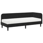 vidaXL Cadre de lit d'angle Noir 80 x 200 cm Velours