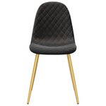 vidaXL Chaises à manger lot de 4 Noir Velours