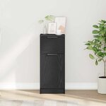 vidaXL Buffet avec tiroir Chêne noir 30 x 30 x 70 cm Bois d'ingénierie