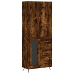 vidaXL Buffet haut Chêne fumé 69 5x34x180 cm Bois d'ingénierie